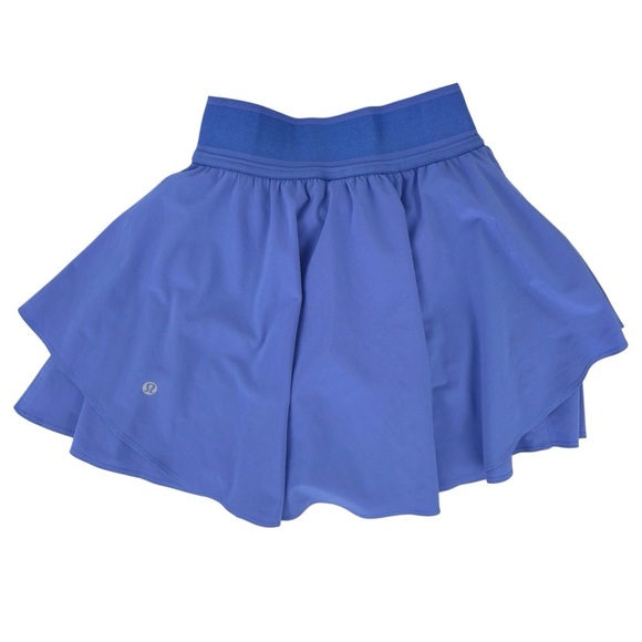 Lululemon Court Rival High-Rise Tennis Skirt Long Wild Indigo Blue Skort Size 0 - Picture 6 of 14